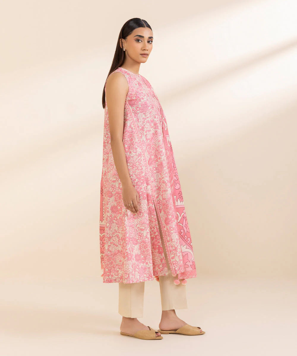 SAPPHIRE | UNSTITCHED 2 PIECE PRINTED DOBBY SUIT