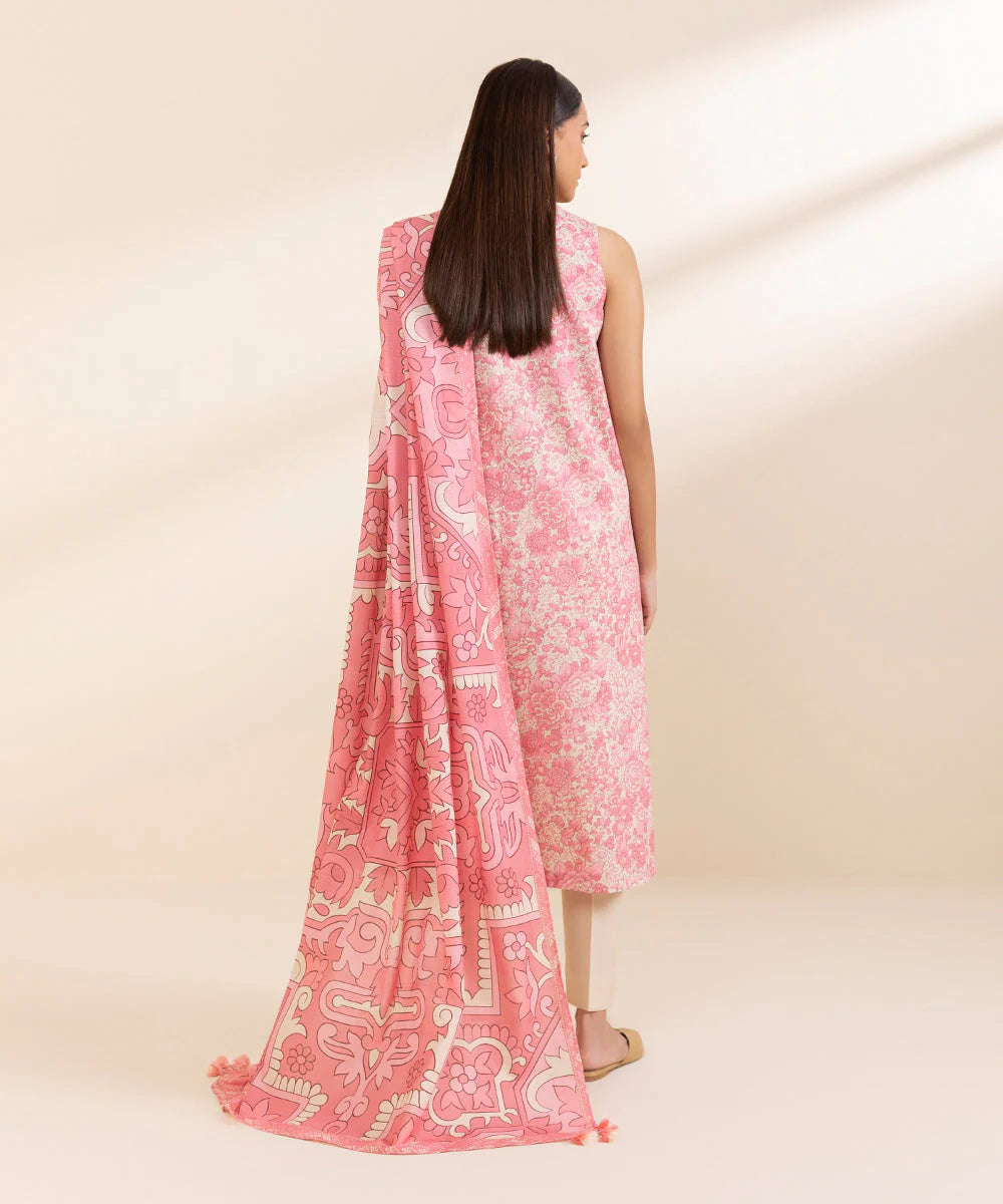 SAPPHIRE | UNSTITCHED 2 PIECE PRINTED DOBBY SUIT