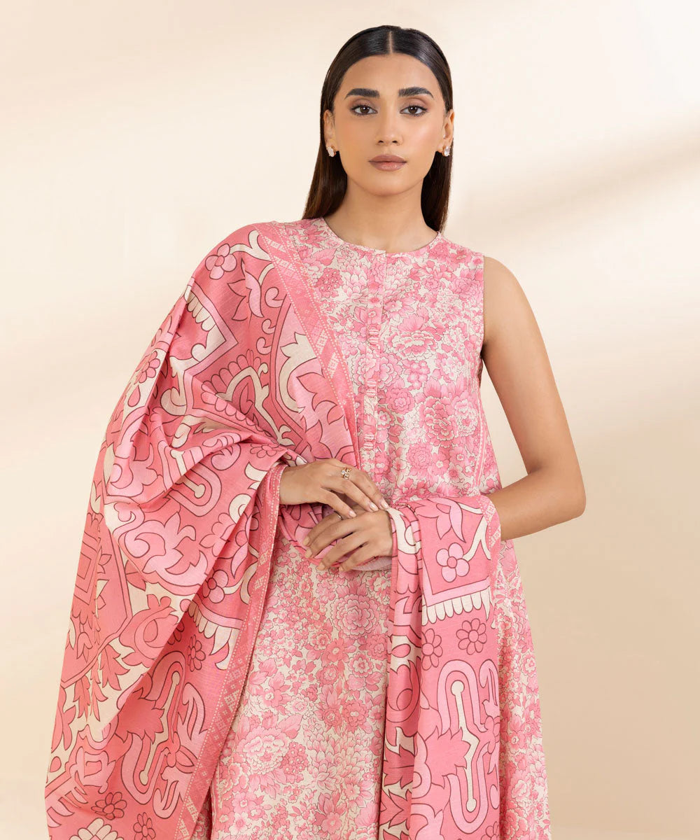 SAPPHIRE | UNSTITCHED 2 PIECE PRINTED DOBBY SUIT