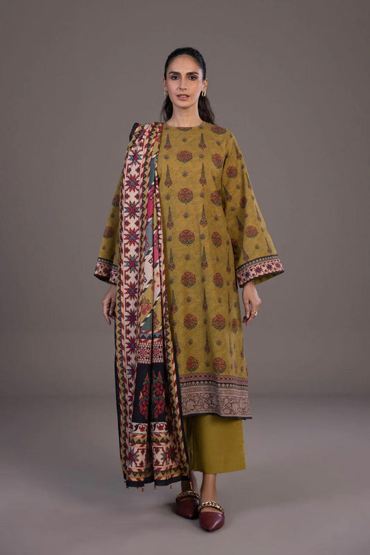 SAPPHIRE | UNSTITCHED 3 PIECE PRINTED KHADDAR SUIT