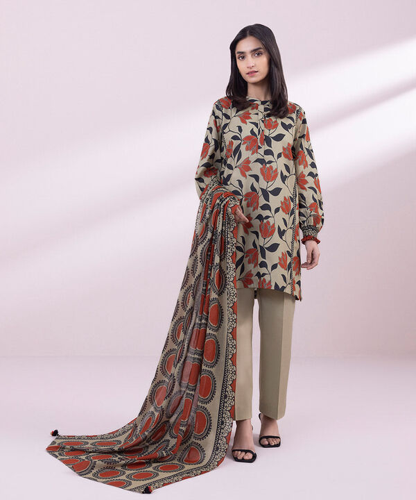 SAPPHIRE | UNSTITCHED 3 PIECE PRINTED LAWN SUIT