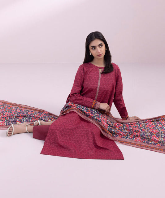 SAPPHIRE | UNSTITCHED 3 PIECE PRINTED LAWN SUIT