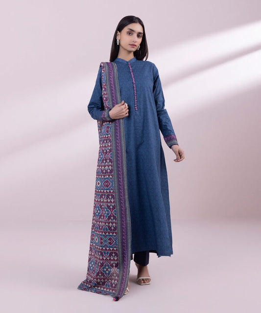 SAPPHIRE | UNSTITCHED 3 PIECE PRINTED LAWN SUIT
