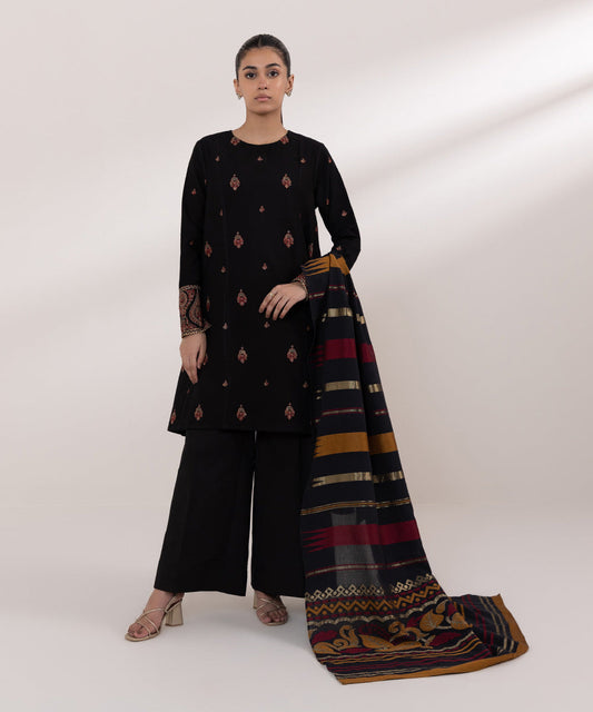 SAPPHIRE | UNSTITCHED 2 PIECE EMBROIDERED DOBBY SUIT