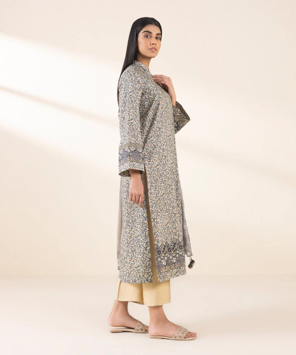 SAPPHIRE | UNSTITCHED 3 PIECE EMBROIDERED LAWN SUIT