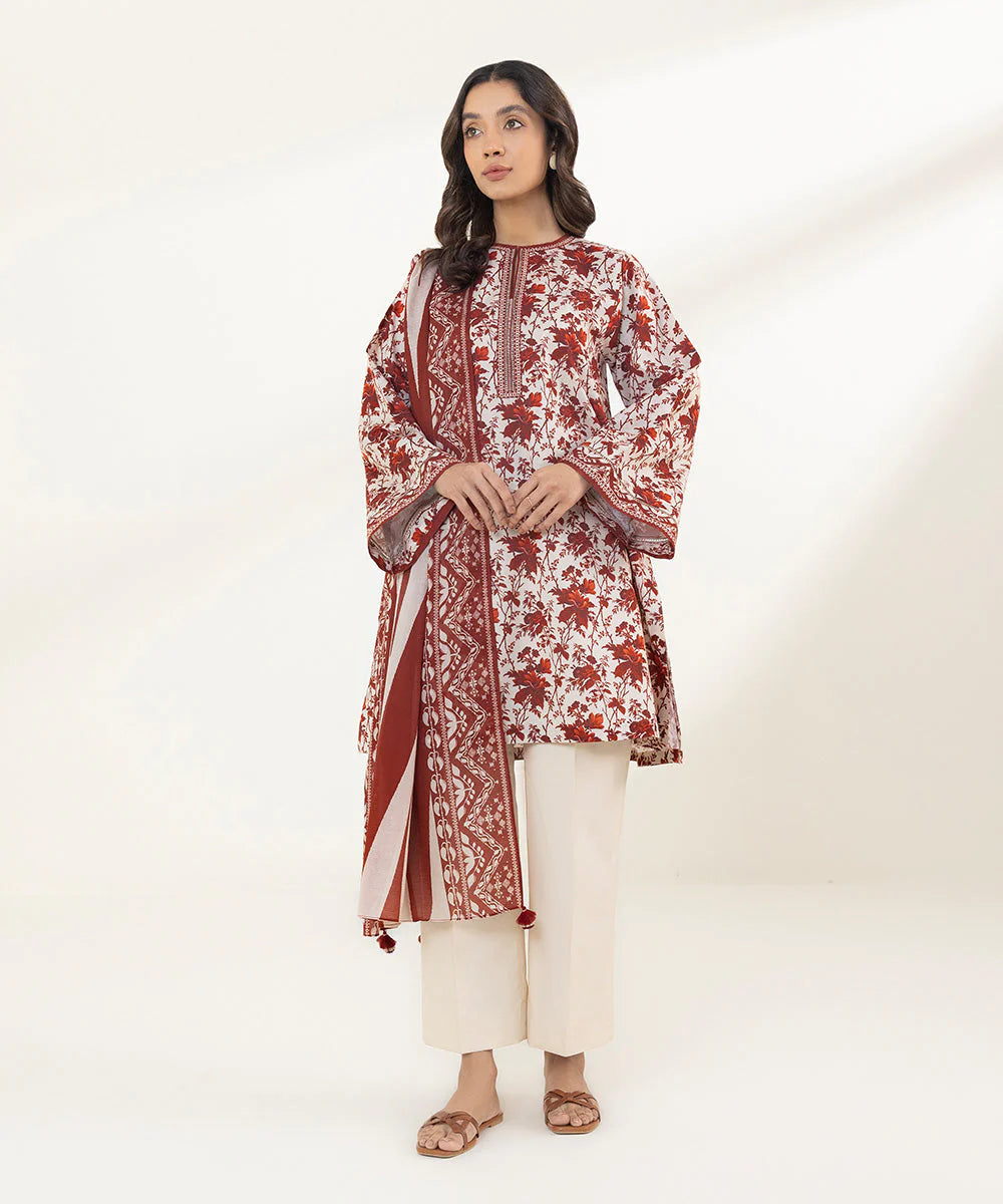Sapphire | Unstitched 3Pc Printed Cambric Suit | U3PE-DY23V4-5B
