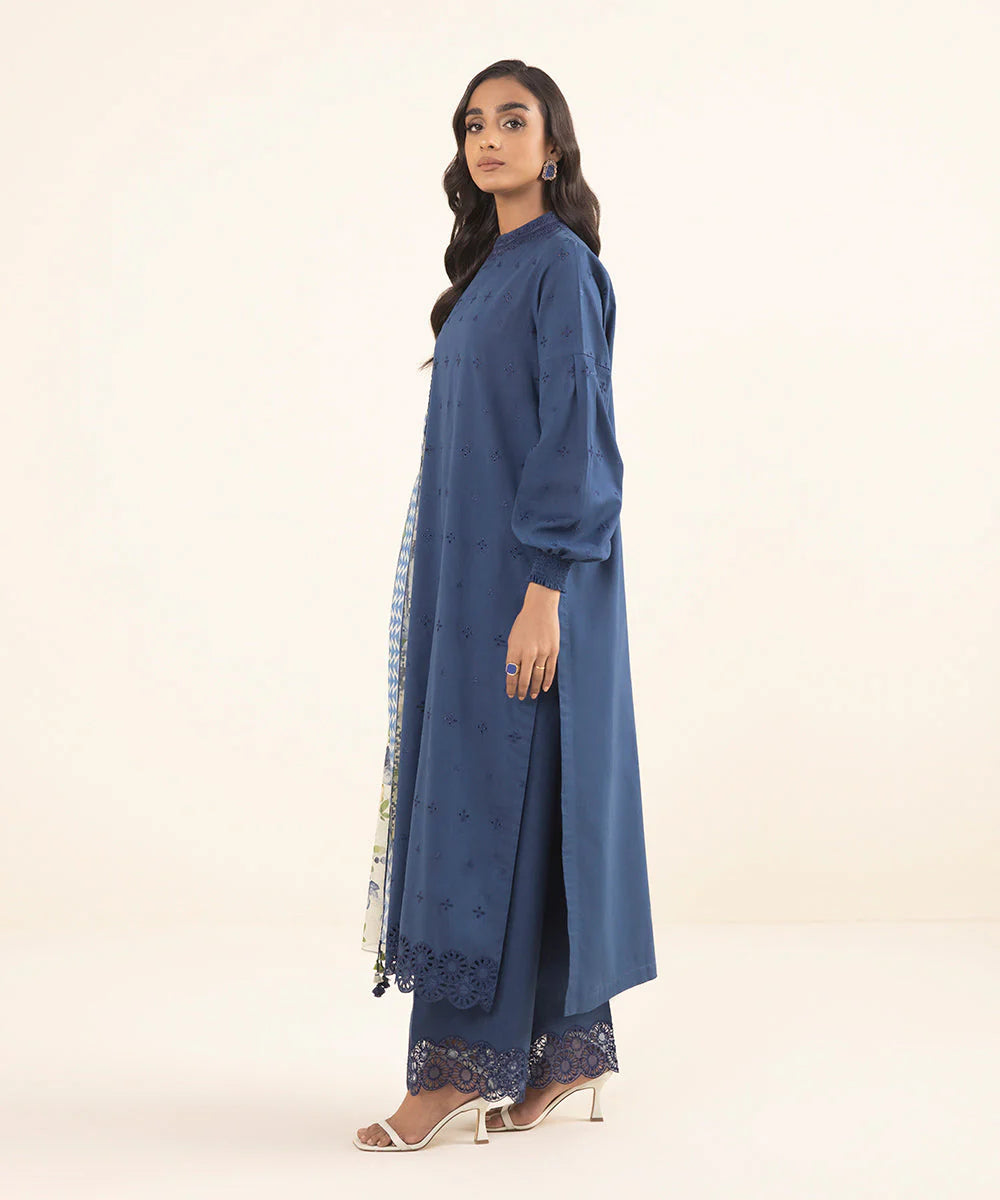 SAPPHIRE | UNSTITCHED 2 PIECE EMBROIDERED CAMBRIC SUIT