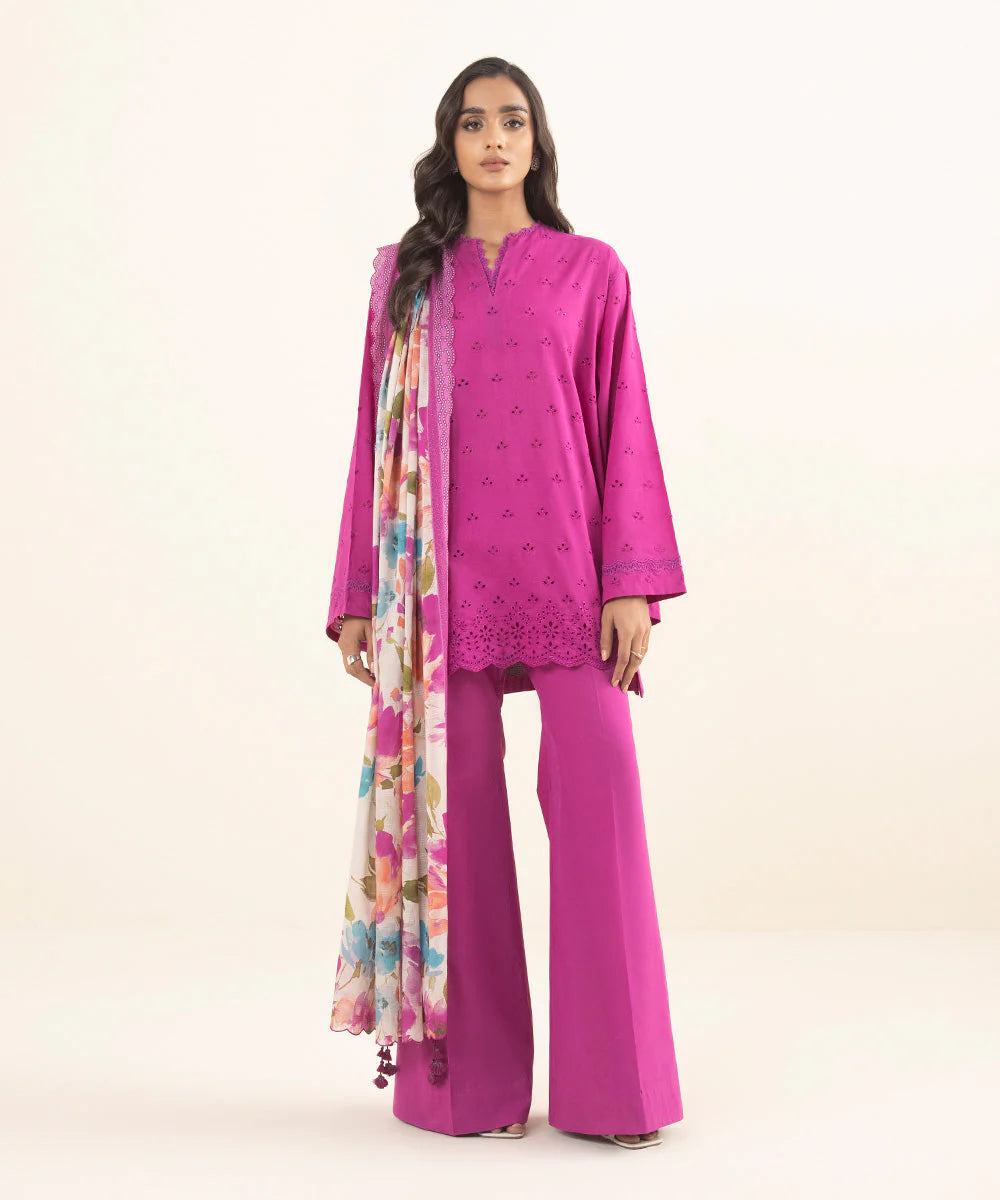 SAPPHIRE | UNSTITCHED 2 PIECE EMBROIDERED CAMBRIC SUIT