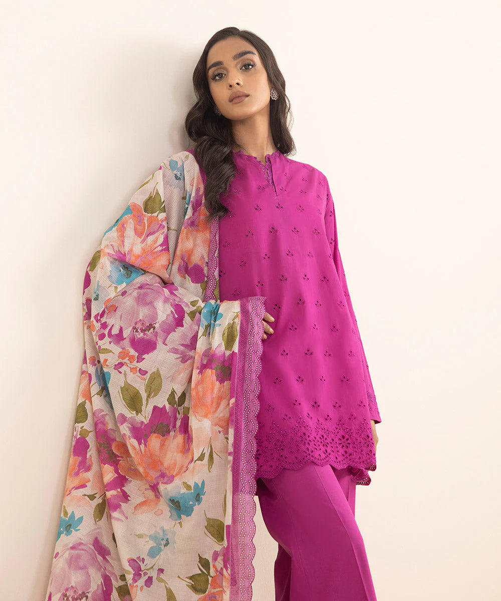 SAPPHIRE | UNSTITCHED 2 PIECE EMBROIDERED CAMBRIC SUIT
