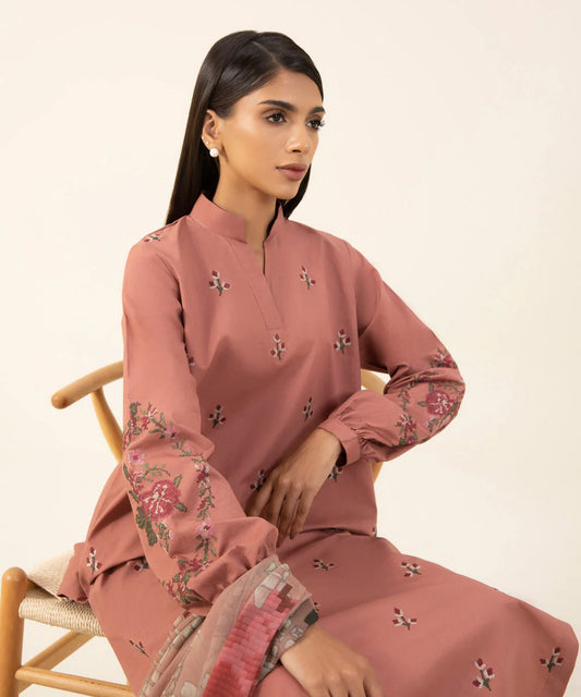 SAPPHIRE | UNSTITCHED 2 PIECE EMBROIDERED CAMBRIC SUIT