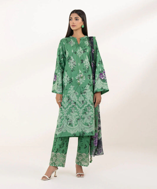 SAPPHIRE | UNSTITCHED 3 PIECE EMBROIDERED LAWN SUIT