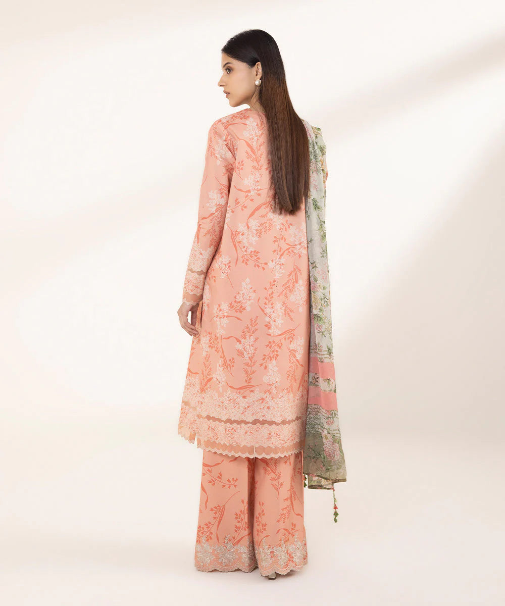 SAPPHIRE | UNSTITCHED 3 PIECE EMBROIDERED LAWN SUIT