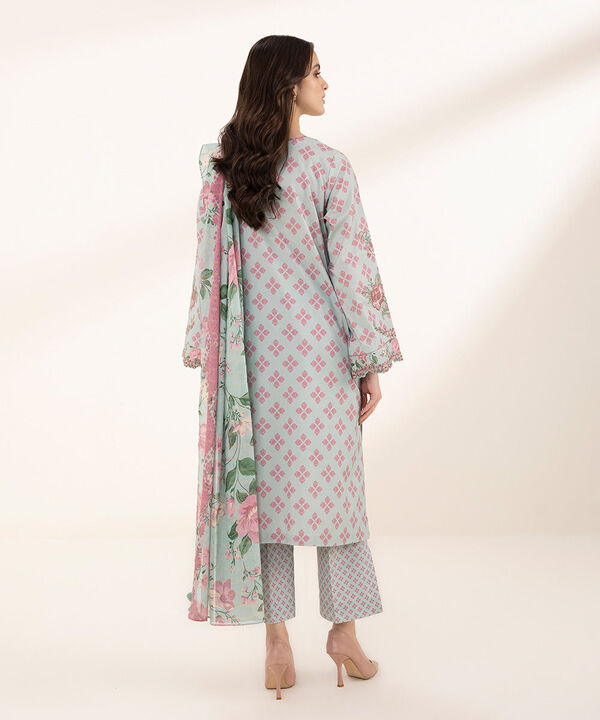 SAPPHIRE | UNSTITCHED 3 PIECE EMBROIDERED LAWN SUIT