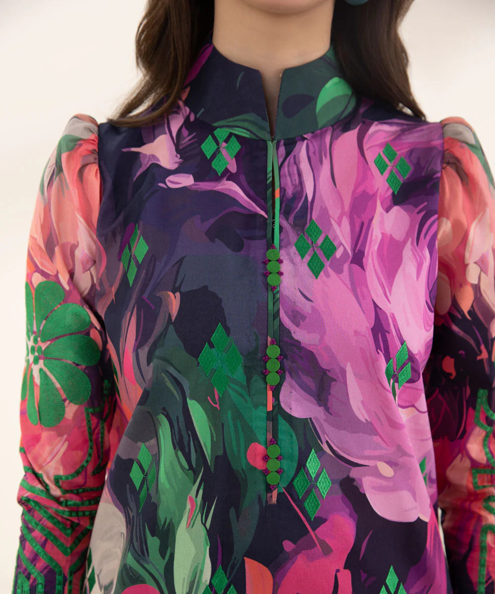 SAPPHIRE | UNSTITCHED 3 PIECE EMBROIDERED LAWN SUIT