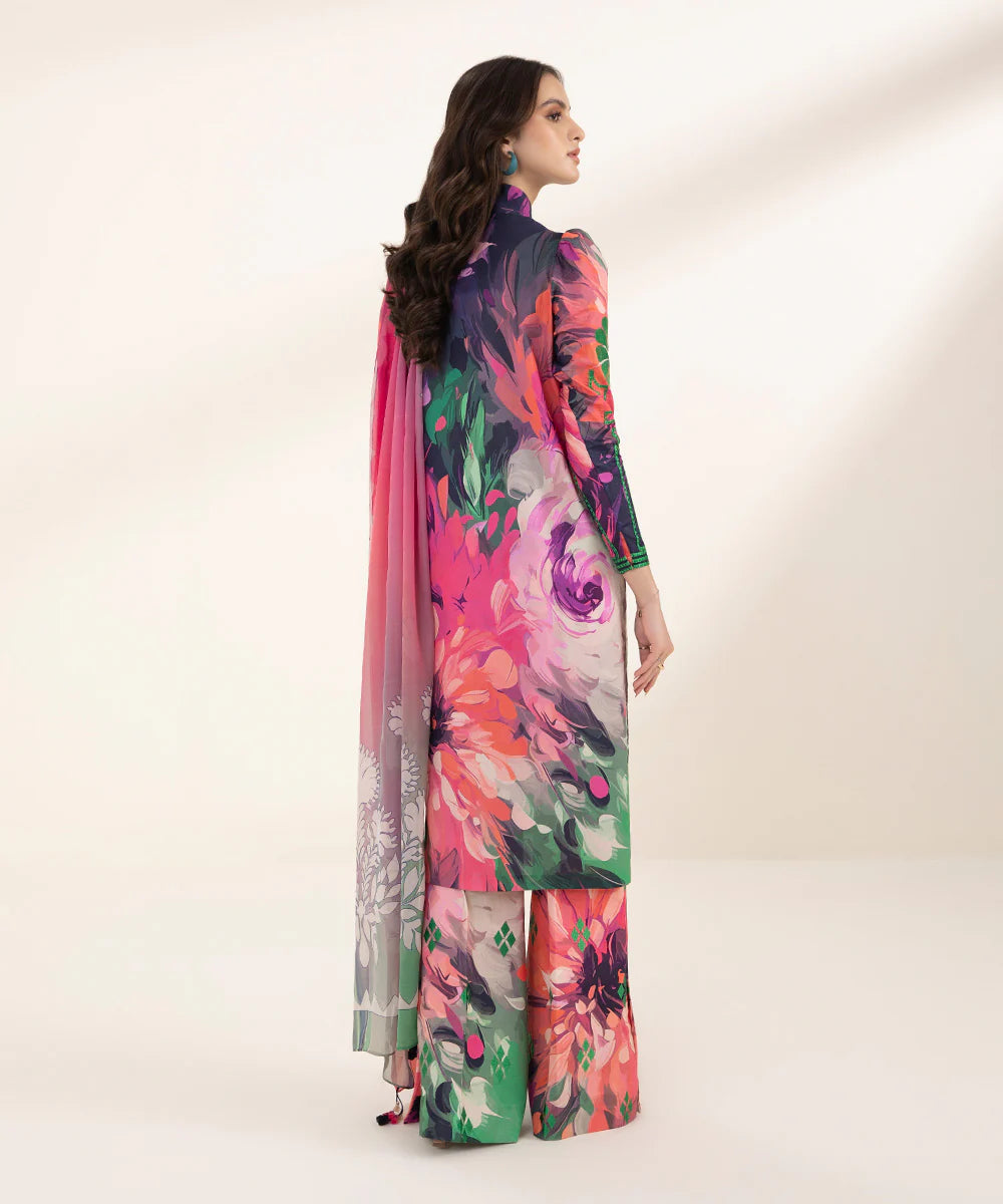 SAPPHIRE | UNSTITCHED 3 PIECE EMBROIDERED LAWN SUIT