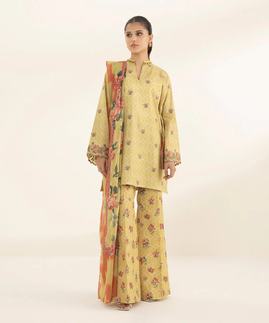 SAPPHIRE | UNSTITCHED 3 PIECE EMBROIDERED LAWN SUIT