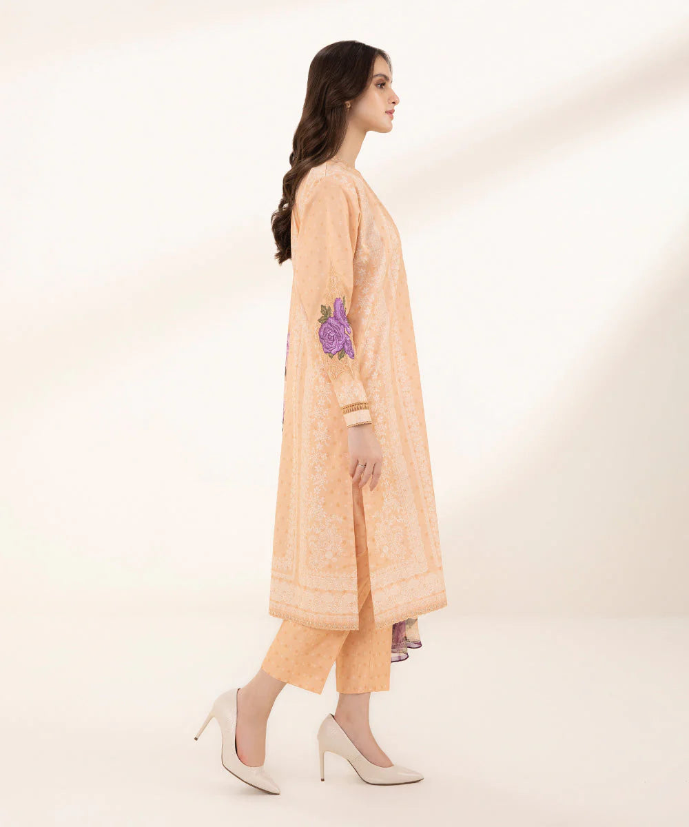 SAPPHIRE | UNSTITCHED 3 PIECE EMBROIDERED LAWN SUIT