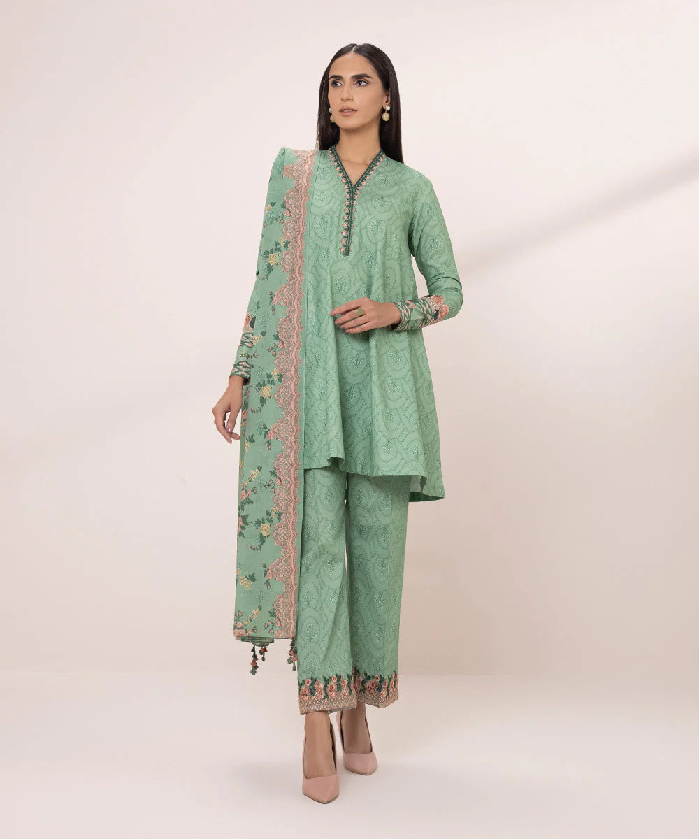 SAPPHIRE | UNSTITCHED 2 PIECE EMBROIDERED CAMBRIC SUIT