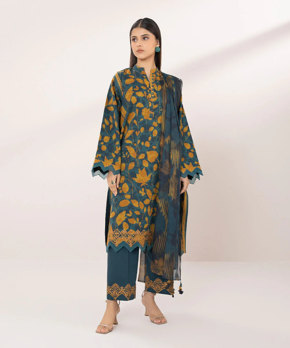 SAPPHIRE | UNSTITCHED 2 PIECE EMBROIDERED CAMBRIC SUIT