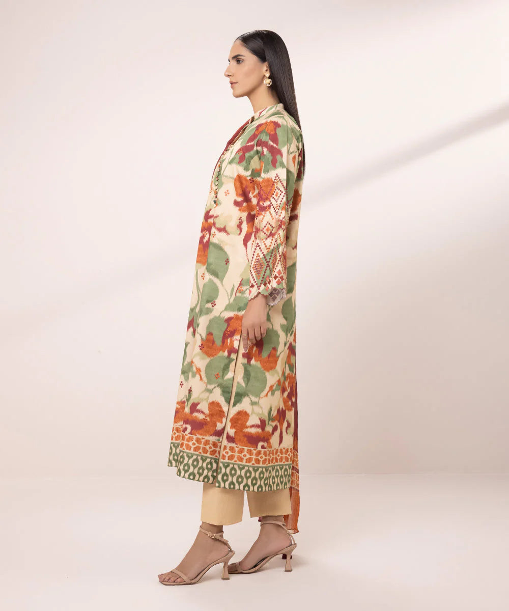 SAPPHIRE | UNSTITCHED 3 PIECE EMBROIDERED CAMBRIC SUIT