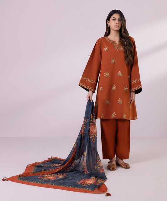 SAPPHIRE | UNSTITCHED 3 PIECE EMBROIDERED CAMBRIC SUIT