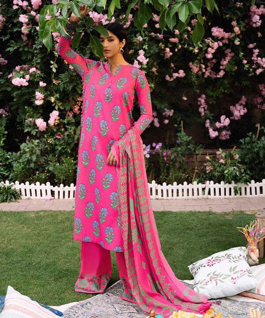 SAPPHIRE | UNSTITCHED 3 PIECE EMBROIDERED LAWN SUIT