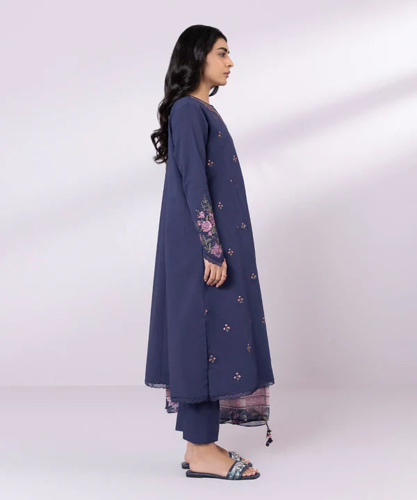 SAPPHIRE | UNSTITCHED 3 PIECE EMBROIDERED CAMBRIC SUIT