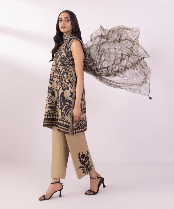 SAPPHIRE | UNSTITCHED 3 PIECE EMBROIDERED CAMBRIC SUIT