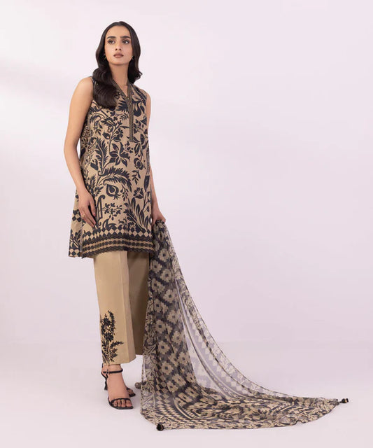 SAPPHIRE | UNSTITCHED 3 PIECE EMBROIDERED CAMBRIC SUIT