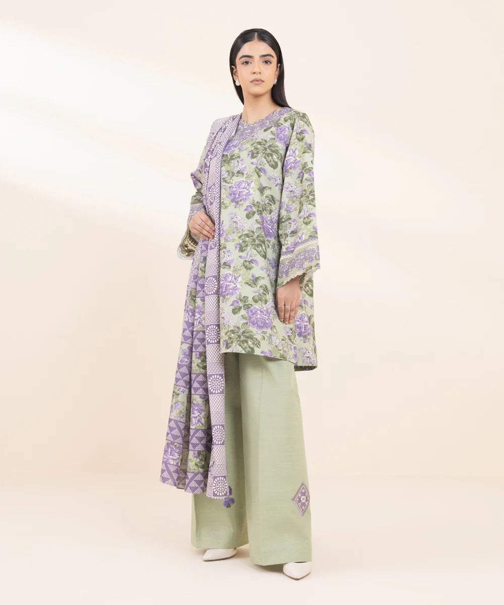 SAPPHIRE | UNSTITCHED 3 PIECE EMBROIDERED KHADDAR SUIT