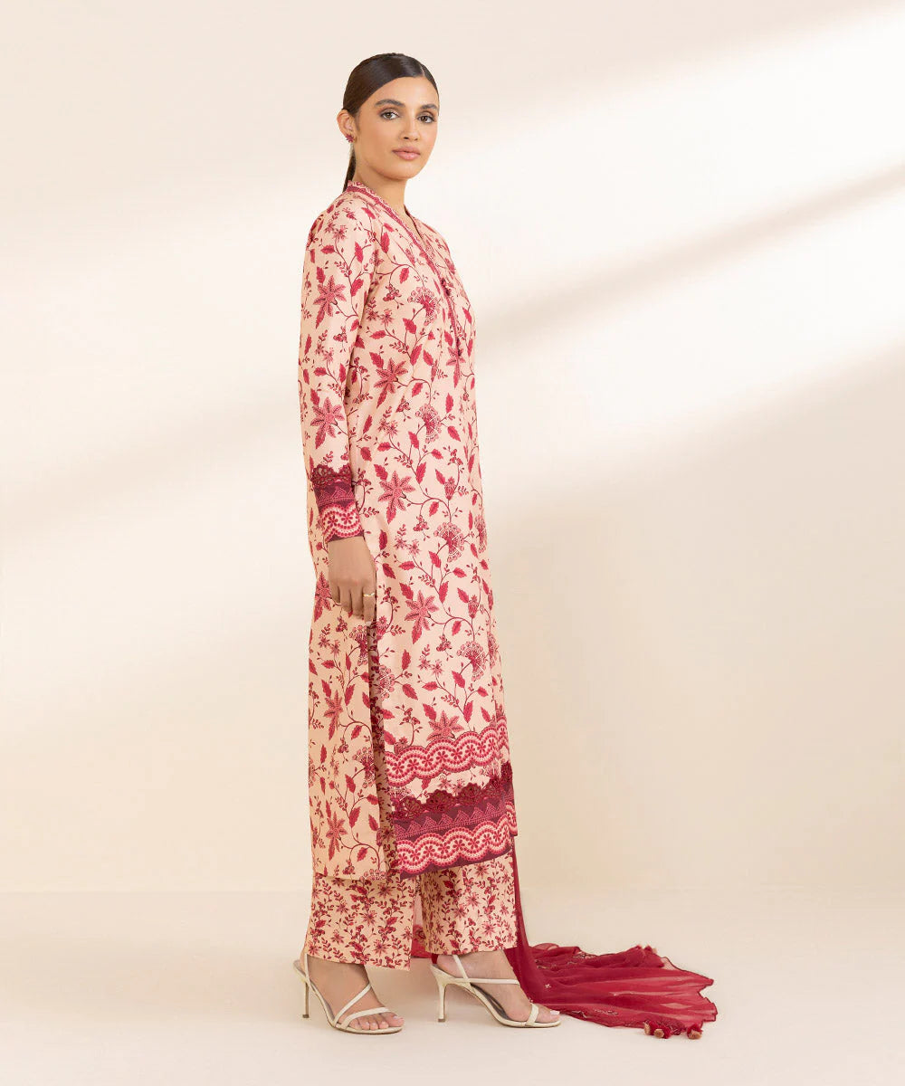 SAPPHIRE | UNSTITCHED 3 PIECE EMBROIDERED COTTON SUIT