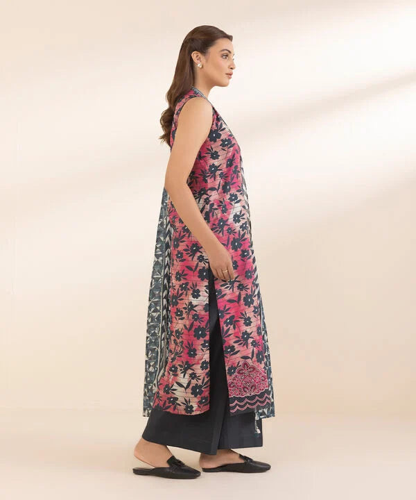 SAPPHIRE | UNSTITCHED 3 PIECE EMBROIDERED COTTON SUIT
