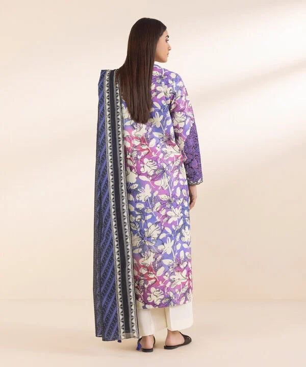 SAPPHIRE | UNSTITCHED 3 PIECE EMBROIDERED COTTON SUIT