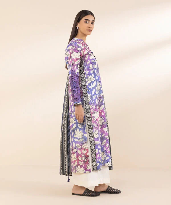 SAPPHIRE | UNSTITCHED 3 PIECE EMBROIDERED COTTON SUIT