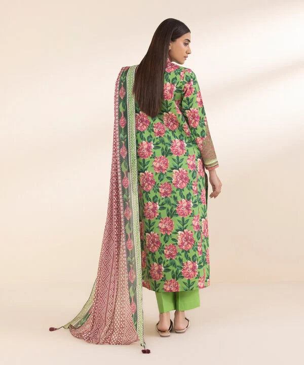 SAPPHIRE | UNSTITCHED 3 PIECE EMBROIDERED COTTON SUIT