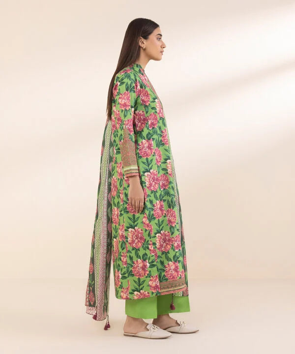SAPPHIRE | UNSTITCHED 3 PIECE EMBROIDERED COTTON SUIT
