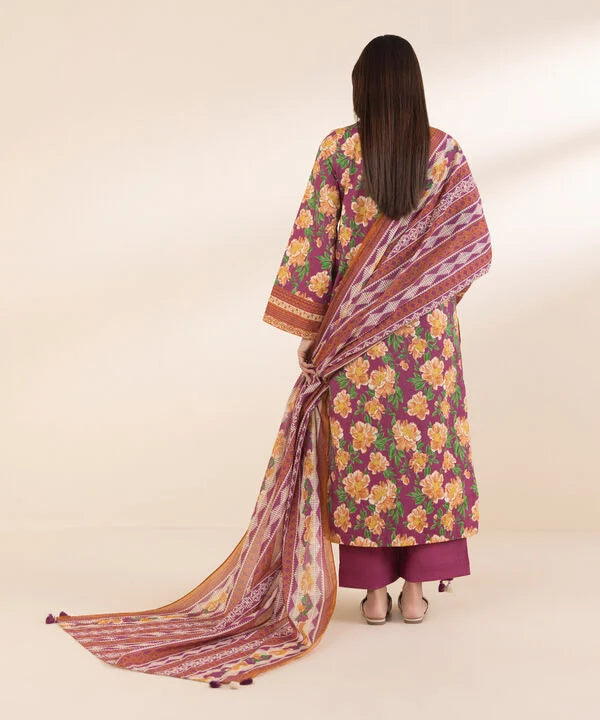 SAPPHIRE | UNSTITCHED 3 PIECE EMBROIDERED COTTON SUIT