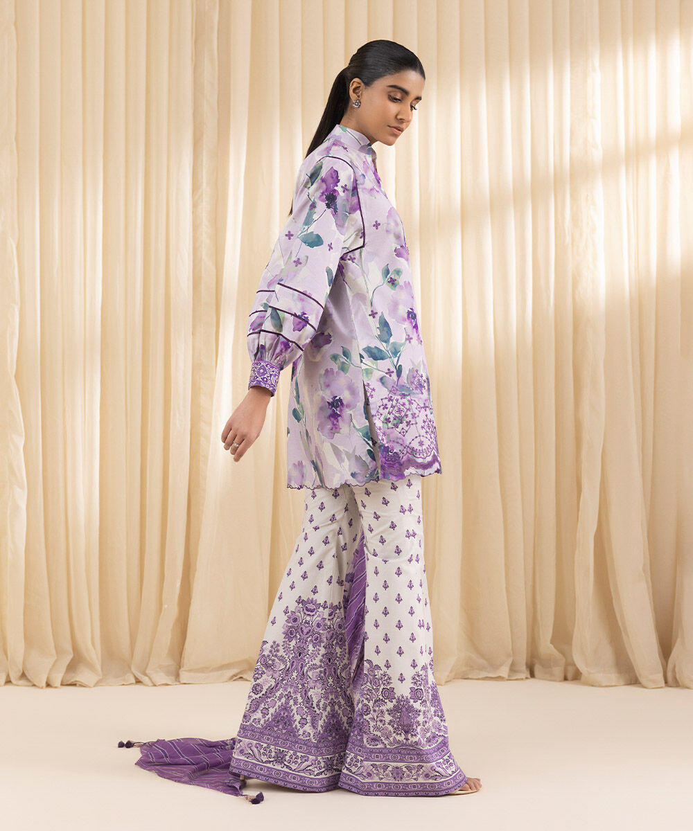 SAPPHIRE | UNSTITCHED 3 PIECE EMBROIDERED LAWN SUIT