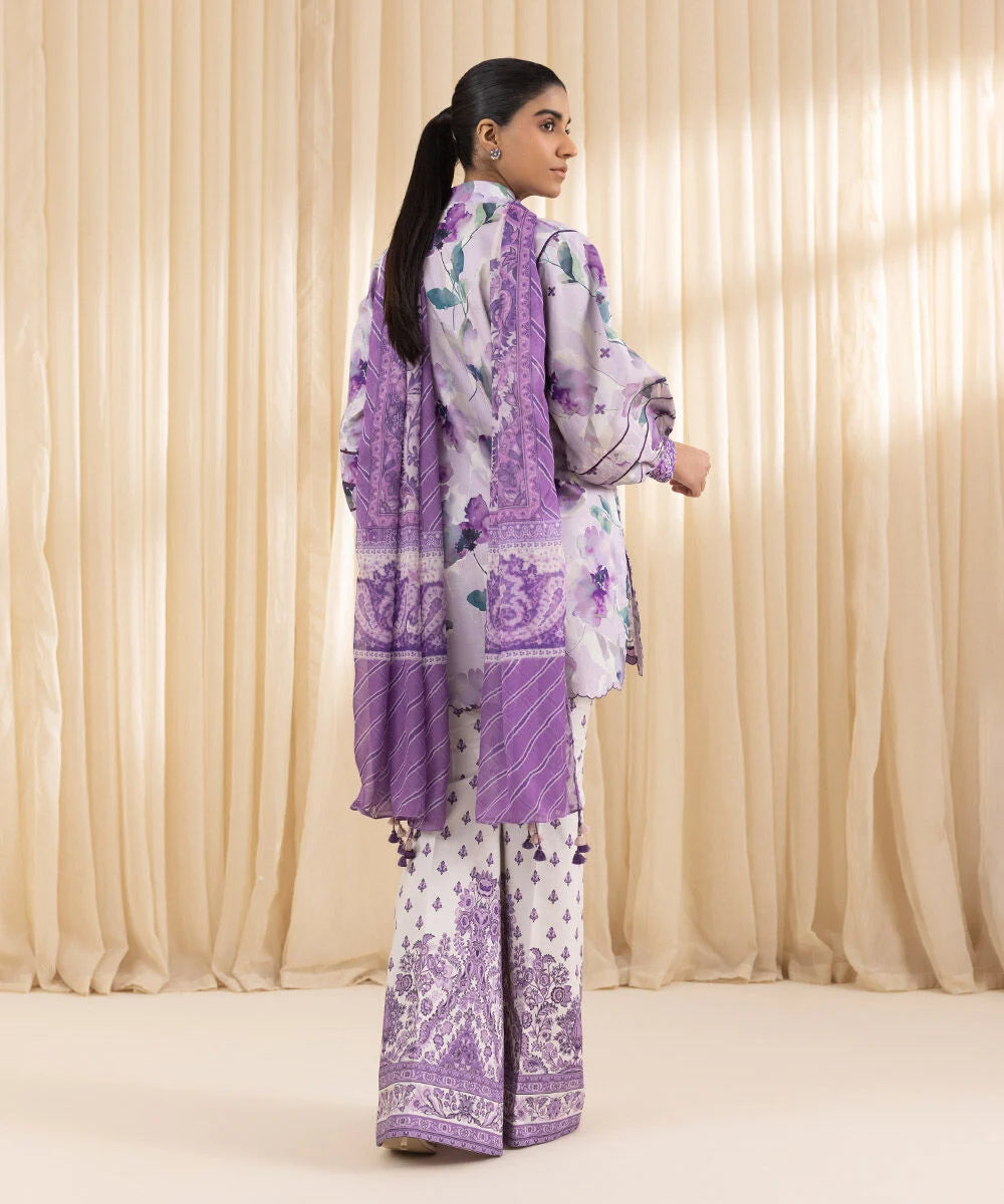 SAPPHIRE | UNSTITCHED 3 PIECE EMBROIDERED LAWN SUIT