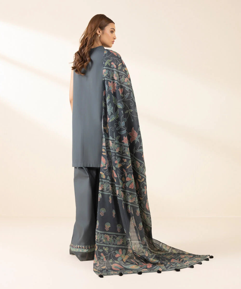 SAPPHIRE | UNSTITCHED 3 PIECE EMBROIDERED LAWN SUIT