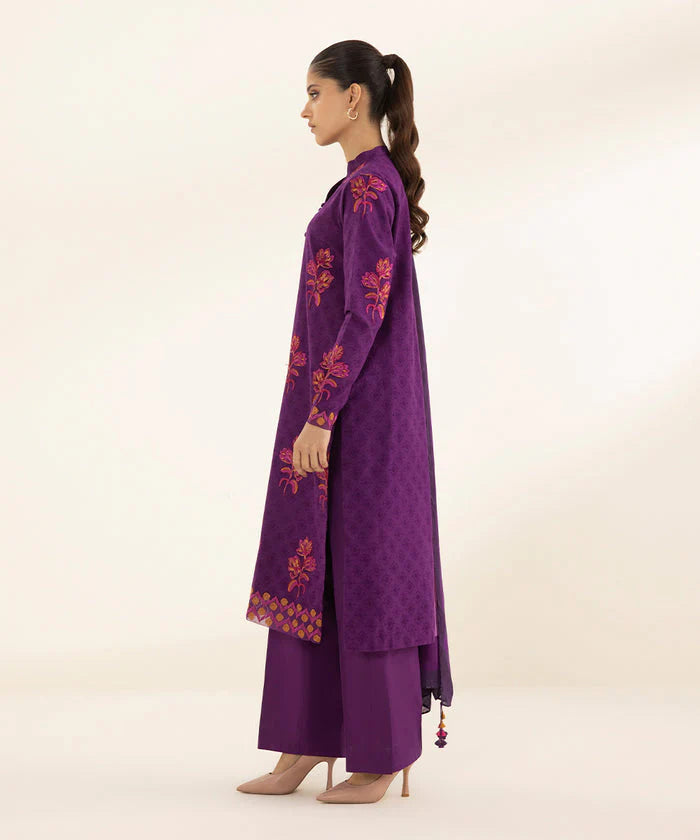 SAPPHIRE | UNSTITCHED 3 PIECE EMBROIDERED JACQUARD SUIT