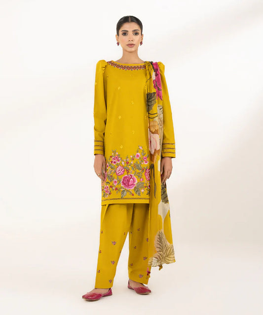 SAPPHIRE | UNSTITCHED 3 PIECE EMBROIDERED LAWN SUIT