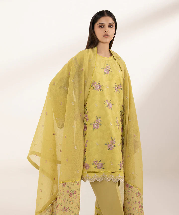 SAPPHIRE | UNSTITCHED 2 PIECE EMBROIDERED JACQUARD SUIT