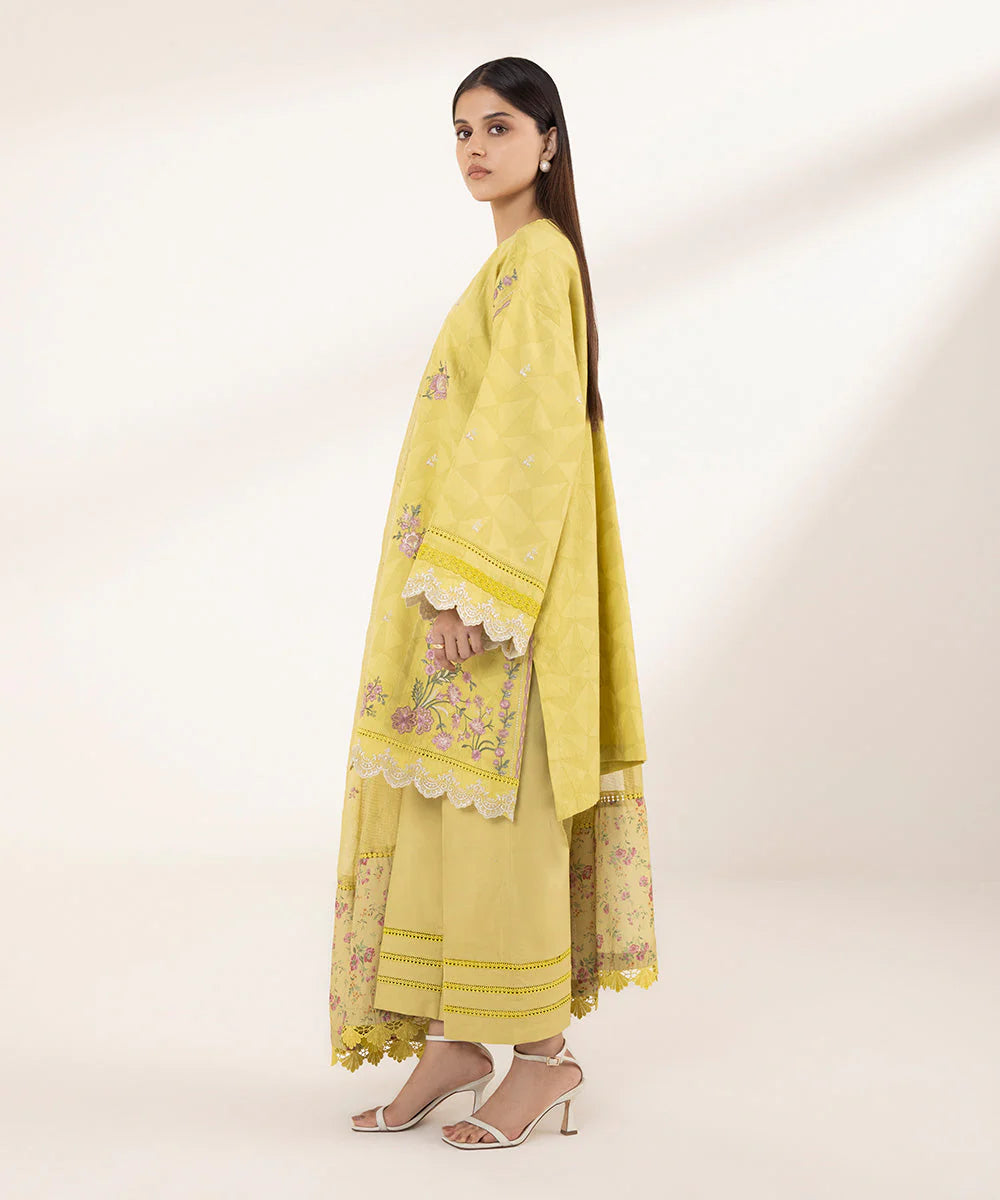 SAPPHIRE | UNSTITCHED 2 PIECE EMBROIDERED JACQUARD SUIT