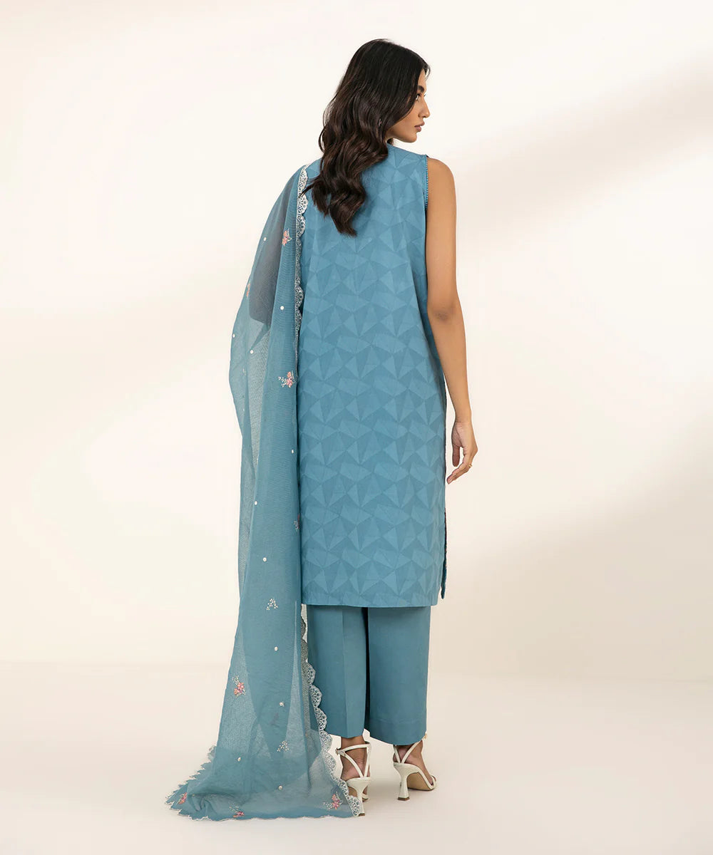 SAPPHIRE | UNSTITCHED 2 PIECE EMBROIDERED JACQUARD SUIT