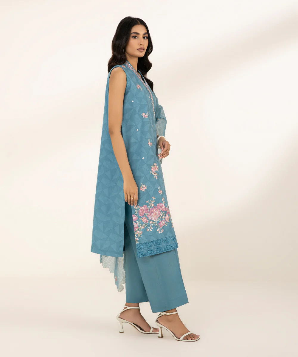 SAPPHIRE | UNSTITCHED 2 PIECE EMBROIDERED JACQUARD SUIT