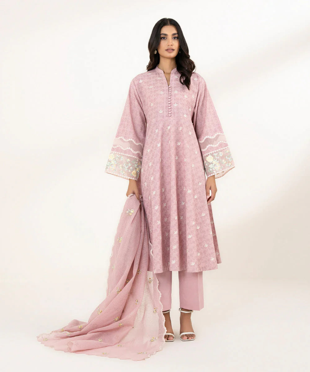 SAPPHIRE | UNSTITCHED 3 PIECE EMBROIDERED JACQUARD SUIT