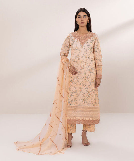 SAPPHIRE | UNSTITCHED 3 PIECE EMBROIDERED LAWN SUIT