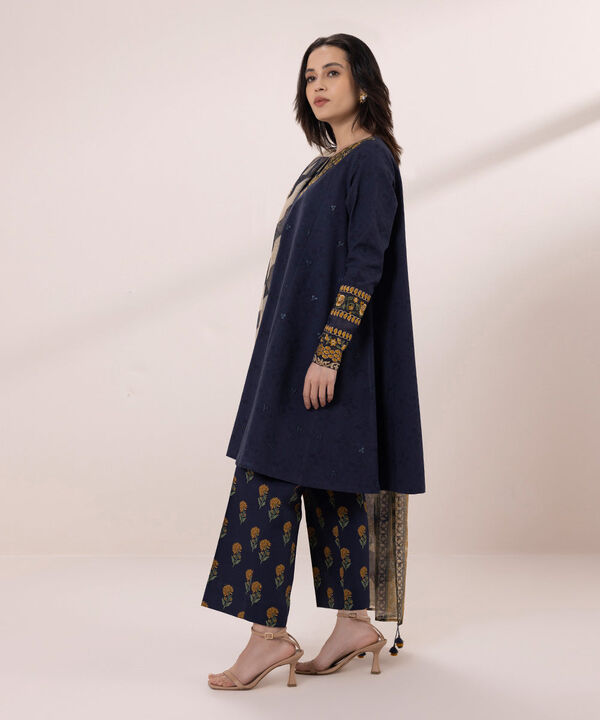 SAPPHIRE | UNSTITCHED 3 PIECE EMBROIDERED JACQUARD SUIT