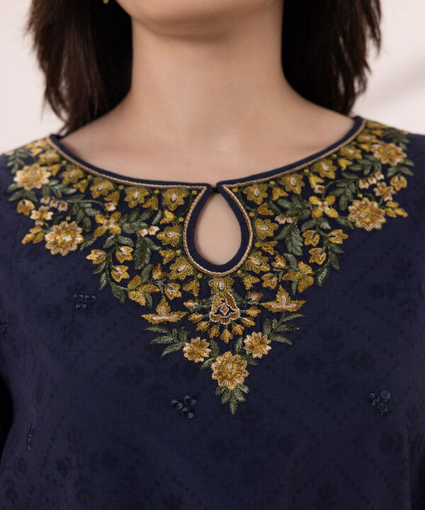 SAPPHIRE | UNSTITCHED 3 PIECE EMBROIDERED JACQUARD SUIT